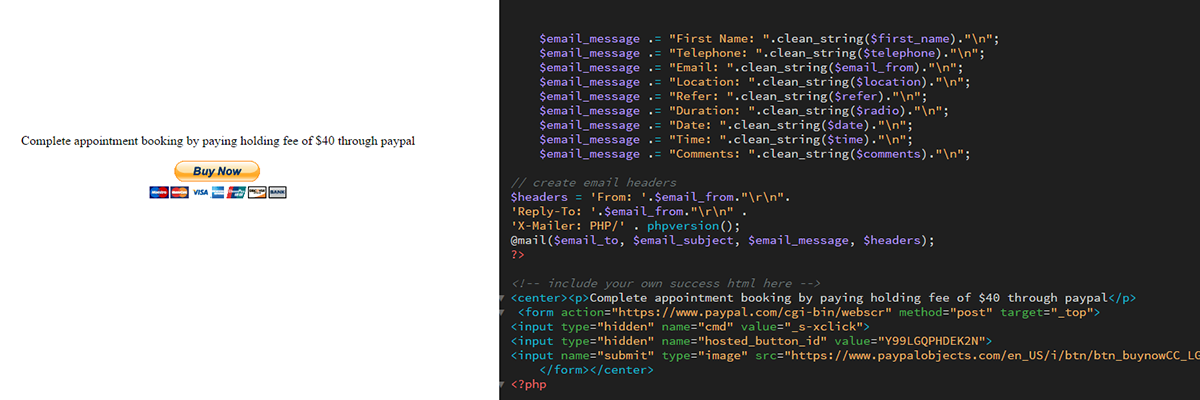 Sending a form via PHP