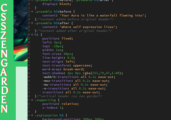 Creating a vertical heading in CSS